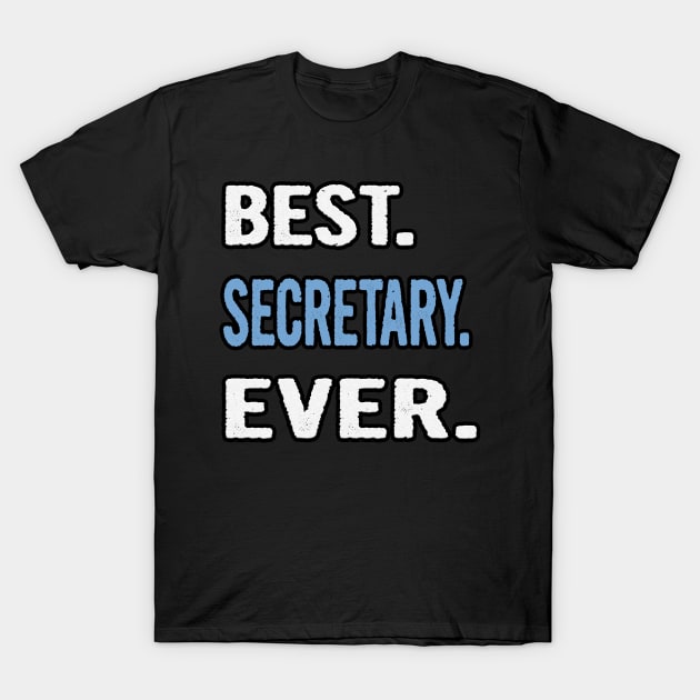 Best. Secretary. Ever. - Birthday Gift Idea T-Shirt by divawaddle